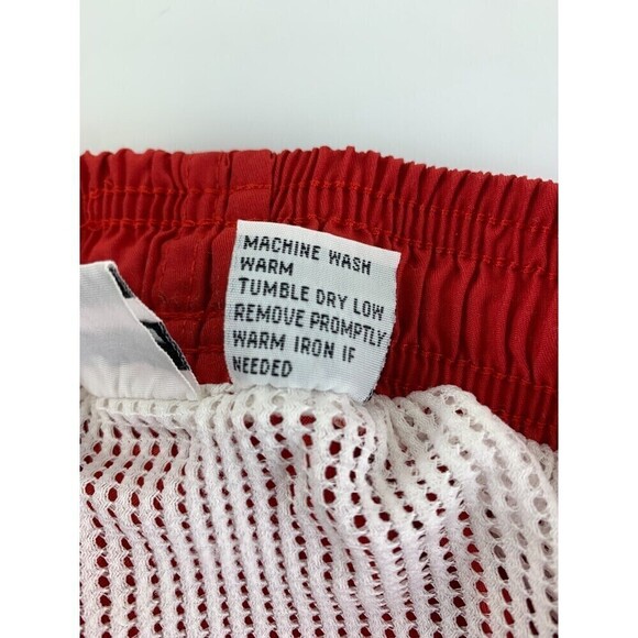 Lot of 2 Swim Trunks OP Ocean Pacific Blue Plaid Dolfin Red Drawstring Mens XXL - Picture 8 of 16